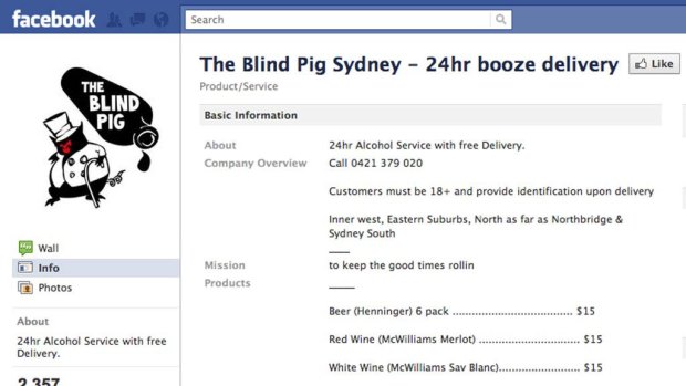 Cheap booze deals for Sydneysiders advertised on Facebook.