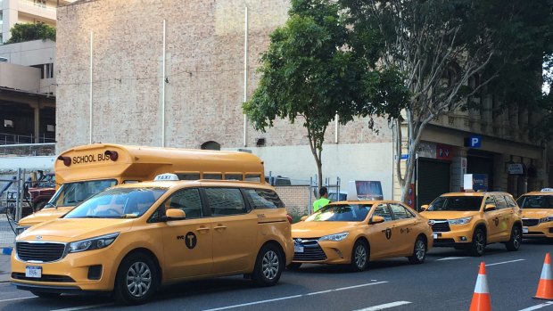 New York City taxis have arrived in Brisbane for the Thor:Ragnarok filming.