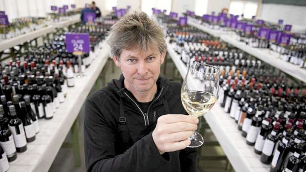 Tough job, but somebody's got to do it. PJ Charteris is chief judge at the 2013 Royal Queensland Wine Show at the RNA Showgrounds.
