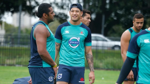 Tale of the taper: There was no rest for Israel Folau and the Waratahs on Thursday with a solid session at Centennial Park. 