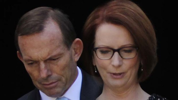 Opposition Leader Tony Abbott and Prime Minister Julia Gillard.