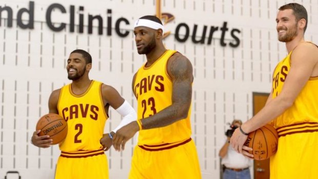 The new Big Three: Cleveland's Kyrie Irving, LeBron James and Kevin Love.