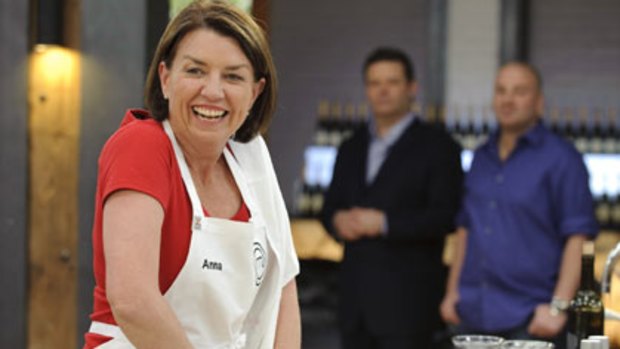 Anna Bligh on MasterChef ... she lost the cooking too.