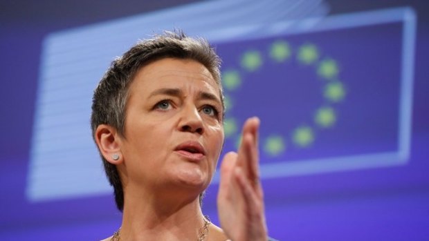 Margrethe Vestager, the European Commissioner in charge of competition policy, during a news conference in Brussels, Belgium. 