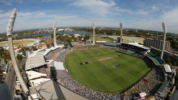 Ground's future in doubt ... Day four of the Third Ashes Test Match between Australia and England at the WACA in Perth.