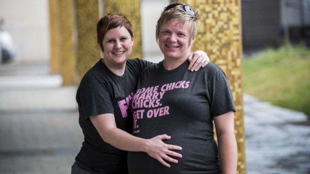 Claire Worrall and Kelly Butcher from Canberra plan to get married after the ACT passed a same-sex marriage bill on Tuesday.