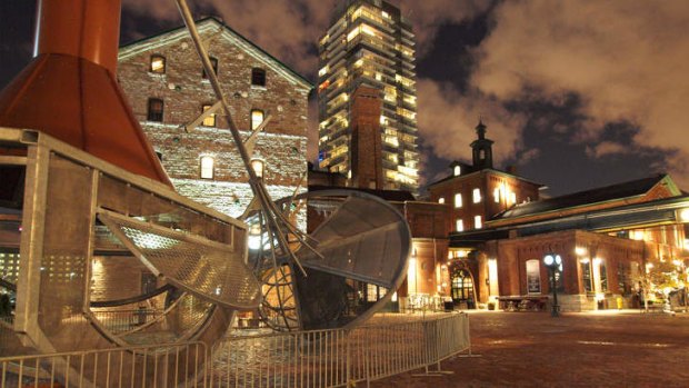 Historic flavour: the Distillery District at night.