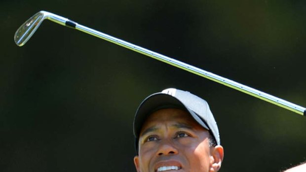 Tiger Woods is in contention to win his first major in four years.