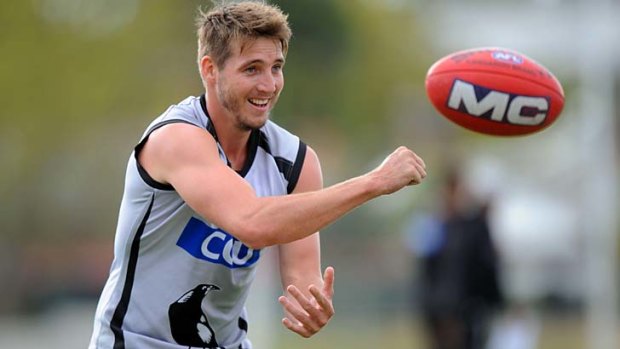 Cold pie: Collingwood's Dale Thomas has an ankle injury.