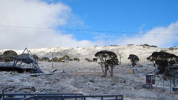 The Snowy Mountains received their first snowfall of the year.