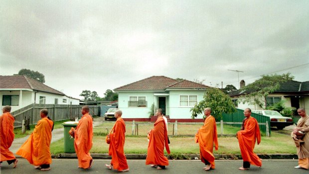 Clique April Challenge: In My Neighbourhood. Buddhist monks, Cabramatta.