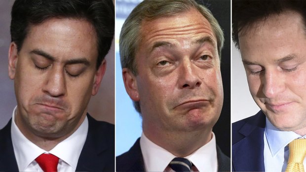 One would return: Labour leader Ed Miliband, UKIP's Nigel Farage and Liberal Democrats leader Nick Clegg all resigned after the shock election results.