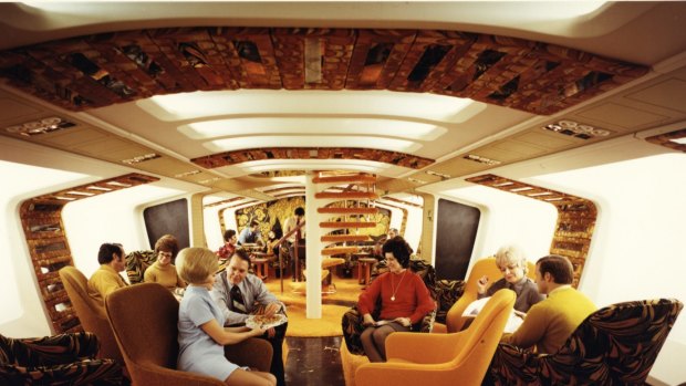 The Downstairs Tiger Lounge proposed for the 747 in 1970.