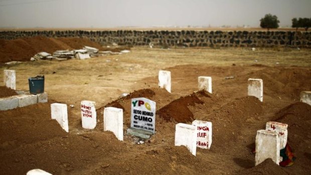 A cemetery in the south-eastern Turkish town of Suruc.