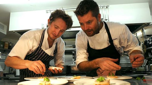 Changing tastes ... Hayden Ellerton (L) and Pete Evans (right) at the Denman.