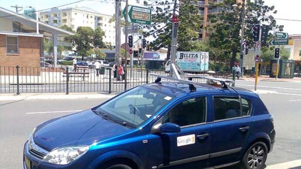 The Google Street View car in Sydney.