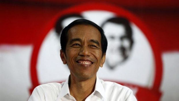  Joko "Jokowi" Widodo:  Speaks in an unpolished baritone and has a wide smile.