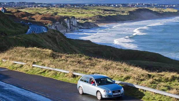 Wild coast: Driving the Giant's Causeway in Ireland.