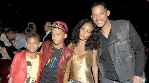 Happy families? ... Will Smith and wife Jada Pinkett Smith, with their children Jaden and Willow.
