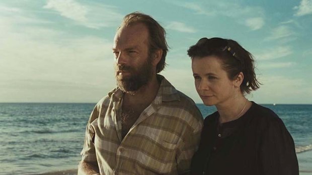 Hugo Weaving, pictured with co-star Emily Watson, says a calm working environment helped forge on-screen relationships.