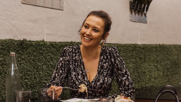 Emily Rice, the outreach and partnerships liaison at PETA Australia at Yulli's restaurant in Surry Hills.