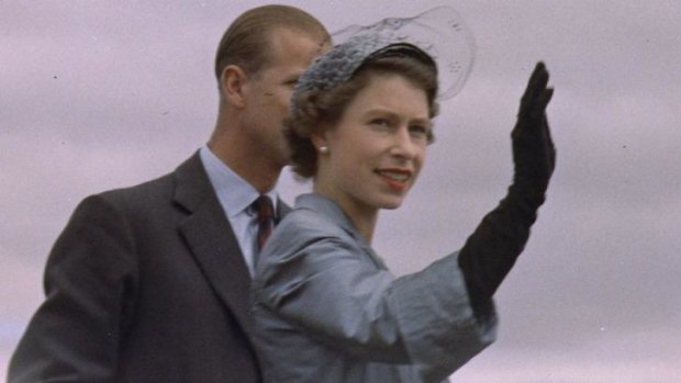 Archival images from the documentary <i>When the Queen Came to Town</i>.