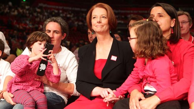 Prime Minister Julia Gillard attends an Every Australian Counts event in April.