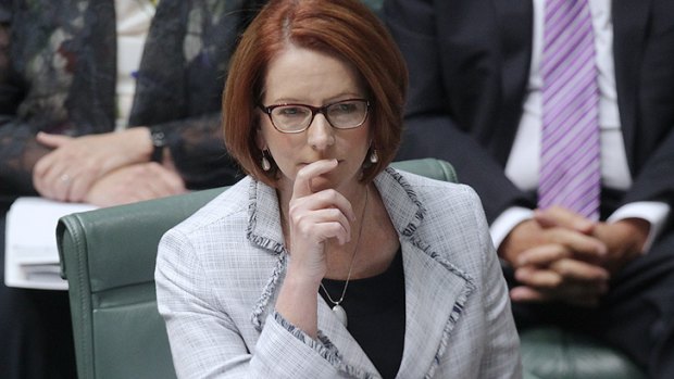 Something doesn't add up ... Julia Gillard in Parliament.