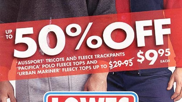 Lowes is known for its no-frills, low-priced clothing.