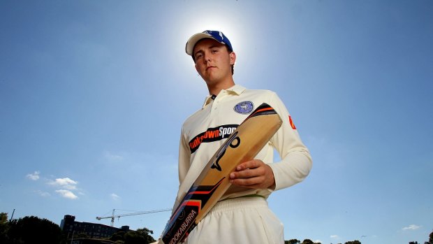 Young gun: Thomas Sowden is the first Sydney first-grade cricketer born in the 21st century.