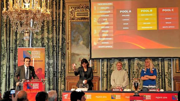 The IRB conducts the World Cup draw in Paris.