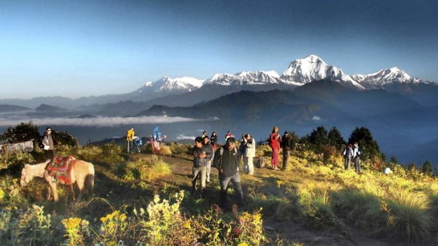 Top of the world: sunrise at Poon Hill.