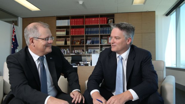 Scott Morrison and Mathias Cormann.