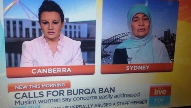 Jacqui Lambie and Maha Abdo on Sunrise on Thursday.