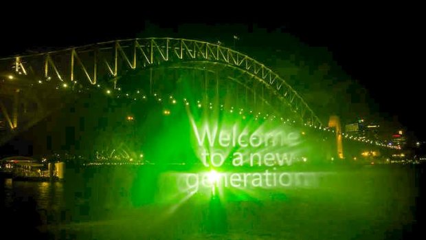 3D projection: the global launch of new Xbox One games console in Sydney.