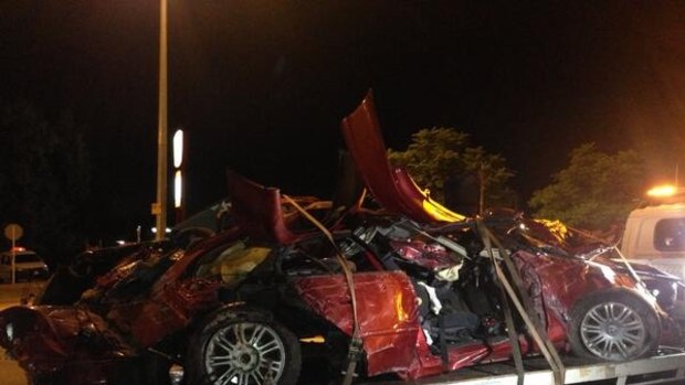 The driver of this car was killed in a smash in Thornlie overnight.
