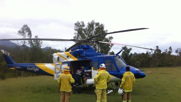 A man injured in a dirt bike accident near Sydney on Mother's Day was airlifted to hospital.