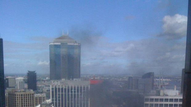 The fire broke out at a 15-storey construction site.