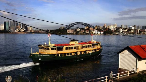 A  harbour joy … Lady Northcott, one of only two of the ferry class still in public service, plies her trade past Cremorne Point.