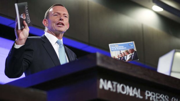 ''The Coalition will reveal our costings after the government reveals theirs'' &#8230; Tony Abbott at the National Press Club.