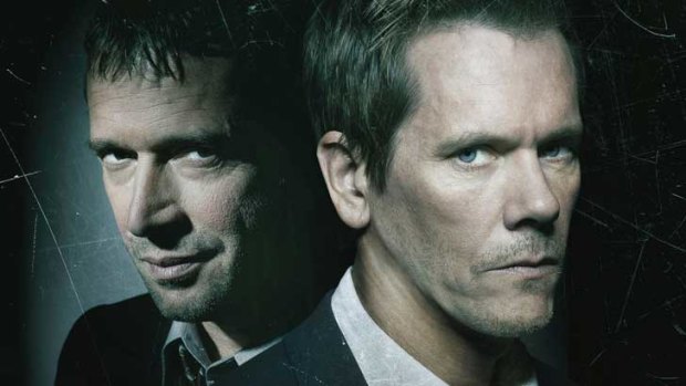 James Purefoy and Kevin Bacon in <i>The Following</i>.