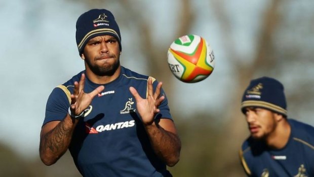 Kurtley Beale during a training drill.