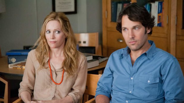 Forever young ... Leslie Mann and Paul Rudd as a married couple in Judd Apatow's This Is 40.