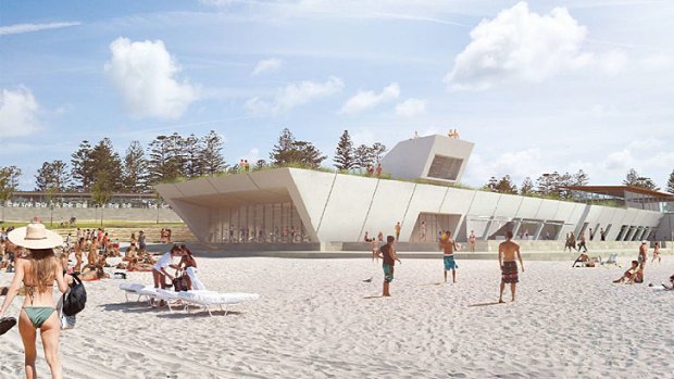 Concept view of redevelopment from the beach.