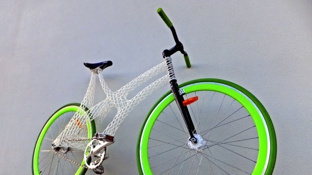 Queensland researcher James Novak's award-winning 3D-printed bicycle