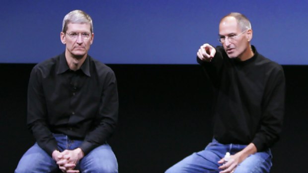 Apple's chief operating officer, Tim Cook and CEO Steve Jobs front an Apple media event in 2008. There's increasing speculation that when Job's returns from sick leave, he will only take up part-time duties.