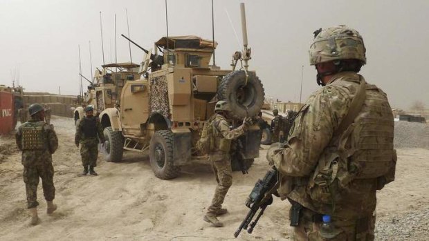 US soldiers on patrol in Afghanistan.