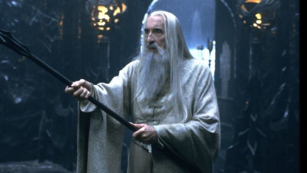 Stern yet benign ... Christopher Lee as Saruman.