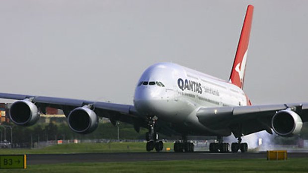 Qantas A380 passengers were the first to roll on Los Angeles Airport's new taxiway.