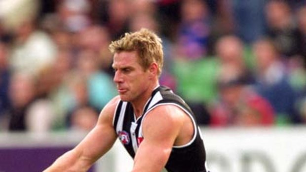 Chad Rintoul in his playing days with Collingwood.
